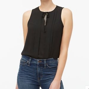 J CREW BLACK TIE NECK BLOUSE